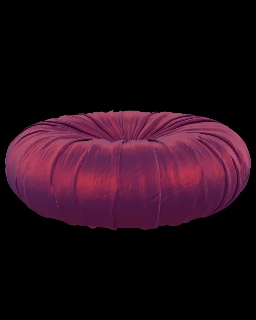 Shot silk pouf